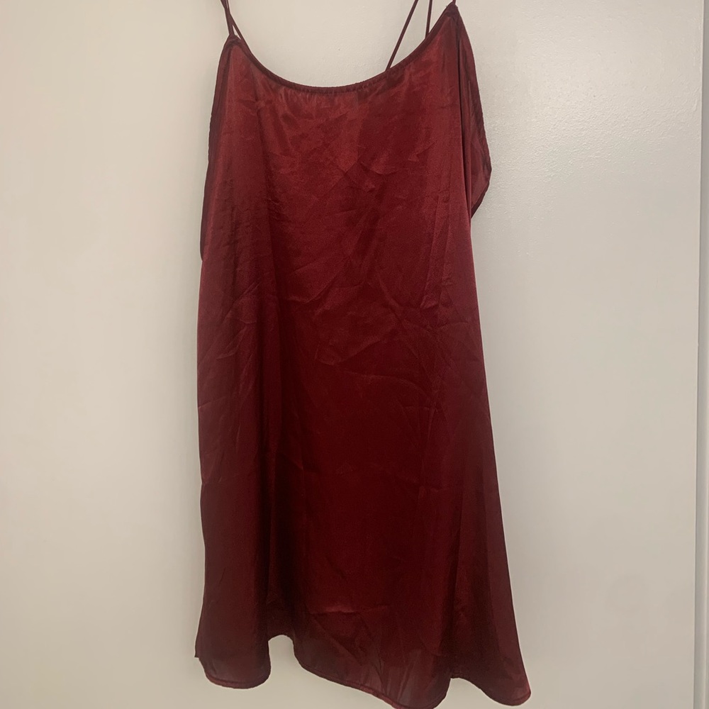 Maroon slip dress